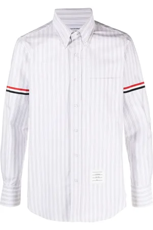 Thom Browne Chemise rayée à liserés en gros-grain