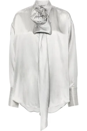 ERMANNO SCERVINO Chemise en soie à pins fleur