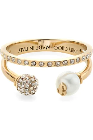 Jimmy Choo Bague double à logo gravé