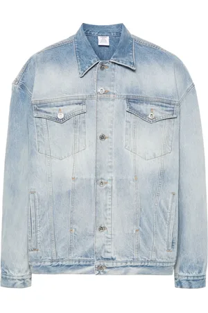 Vetements Veste en jean à logo embossé