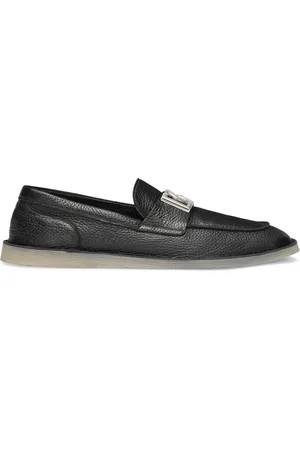 Dolce & Gabbana Mocassins en cuir à plaque logo