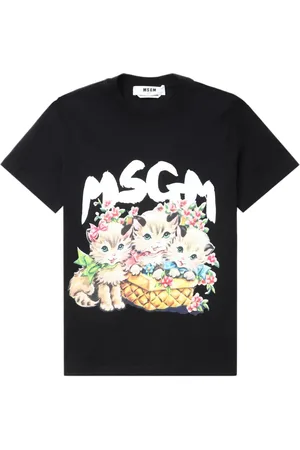 Msgm T-shirt en coton à logo imprimé