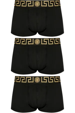 VERSACE Lots de trois boxers à bordures Greca