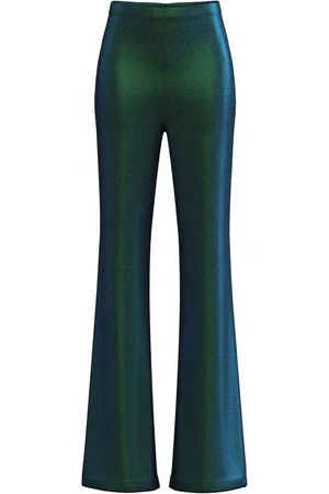 MACCAPANI Pantalon métallisé à coupe évasée
