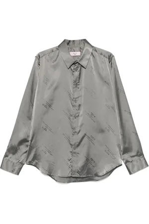 MARTINE ROSE Chemise à logo en jacquard