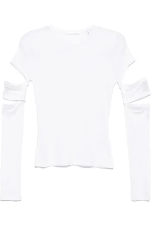 Helmut Lang T-shirt à détails de découpes