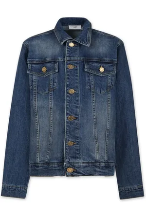 Golden Goose Veste en jean à logo imprimé