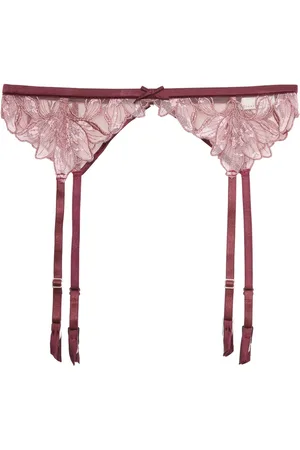 FLEUR DU MAL Jarretière en dentelle brodée