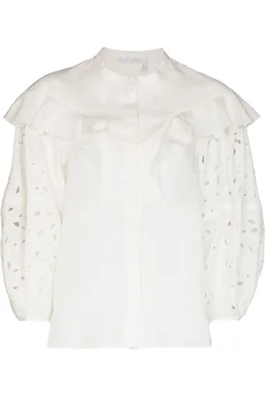 Chloé Blouse volantée à broderie anglaise