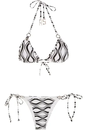 AMIR SLAMA Bikini à motif vagues