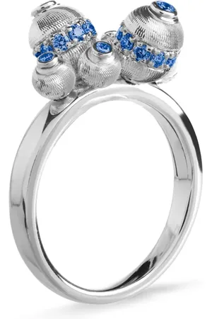 Officina Bernardi Bague en or blanc 18ct sertie de saphir