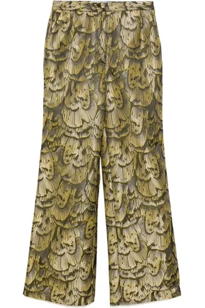Amsale Pantalon en jacquard à plumes