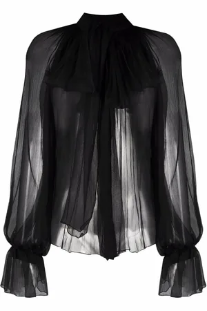 Atu Body Couture Blouse en soie à détail de nœud
