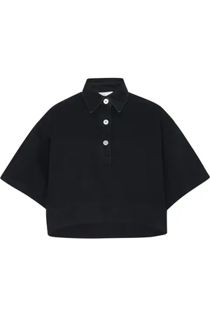 ROSETTA GETTY Chemise en jean à coupe crop