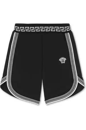 VERSACE Short en coton à imprimé Greca