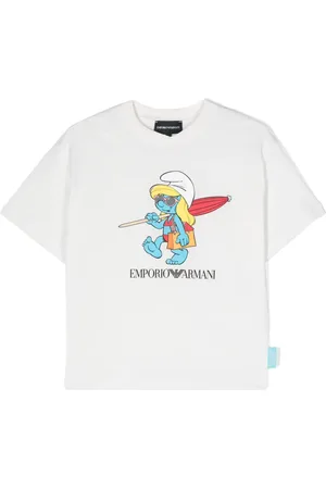 Emporio Armani T-shirt à imprimé The Smurfs