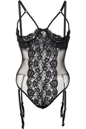 FLEUR DU MAL Body jarretière Foxy en dentelle