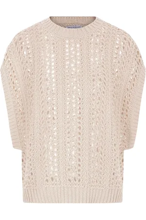 Brunello Cucinelli T-shirt en maille ajourée