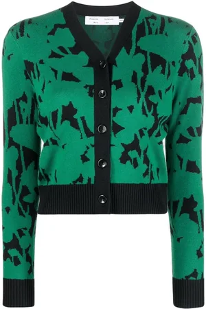 Proenza Schouler Cardigan à fleurs en intarsia