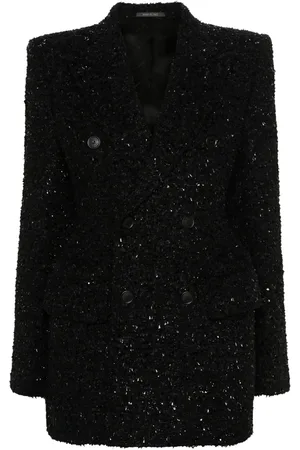 Balenciaga Blazer en tweed à boutonnière croisée