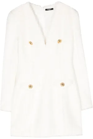 Balmain Robe en tweed à coupe courte