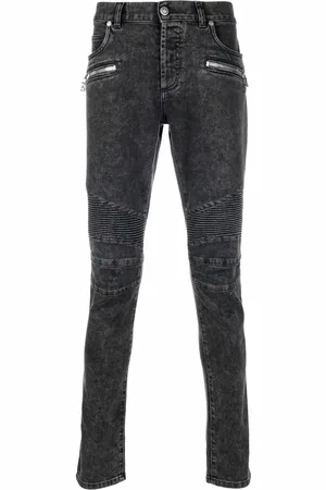 Balmain Jean slim à détails nervurés