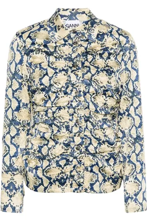 Ganni Chemise à imprimé serpent