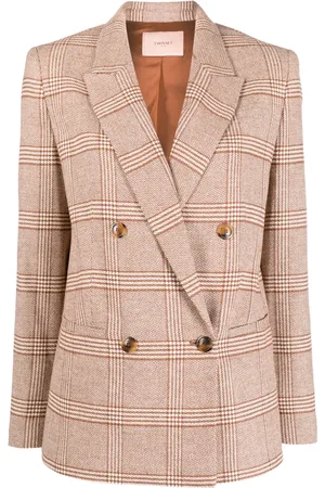 Twin-Set Blazer croisé à carreaux