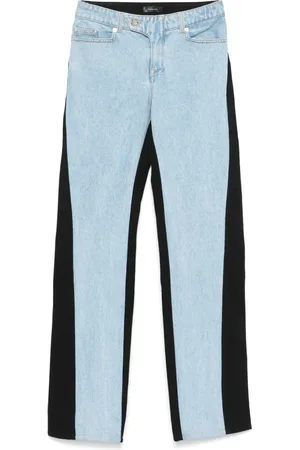 MUGLER Jean bicolore à coupe droite