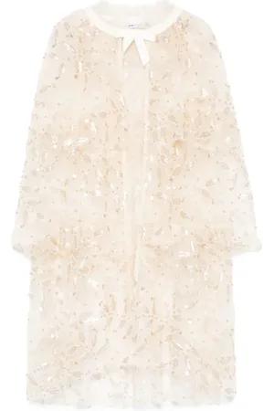 Self-Portrait Cape en tulle à sequins