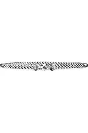 David Yurman Bracelet Buckle en sterling serti de diamants