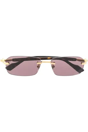 Gucci Lunettes de soleil à monture rectangulaire