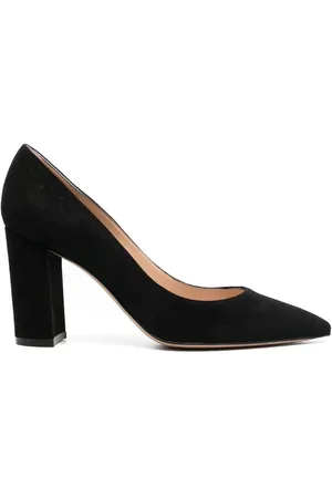 Gianvito Rossi Escarpins pointus en daim à talon épais