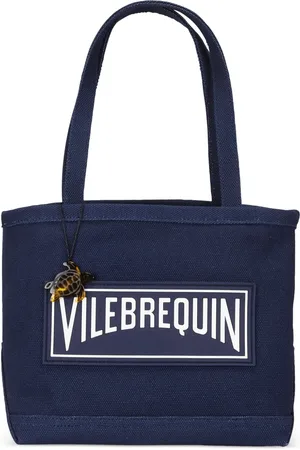 Vilebrequin Sac de plage en coton à logo appliqué
