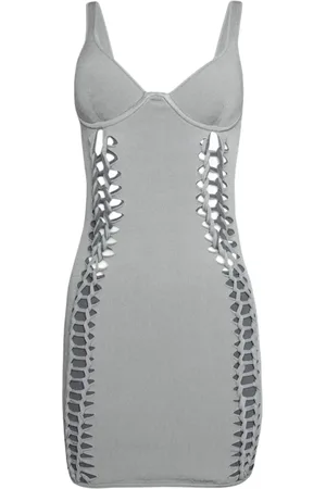 DION LEE Robe courte à détails tressés