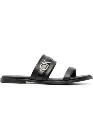 Calvin Klein Sandales en cuir à logo