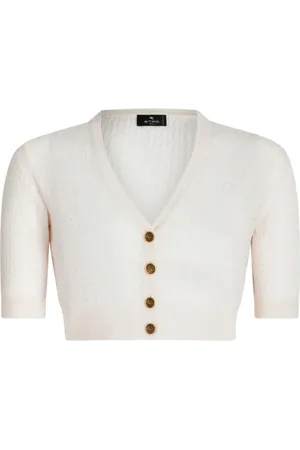Etro Cardigan crop en laine à boutonnière