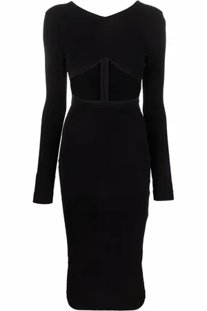 Dsquared2 Robe mi-longue à découpe