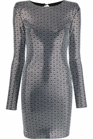 Philipp Plein Robe courte à ornements en cristal