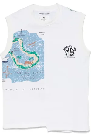 Marine Serre T-shirt sans manches Regenerated