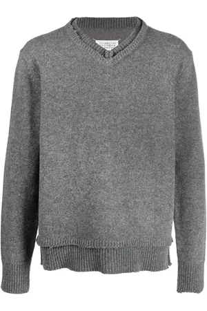 Maison Margiela Pull en maille à détails de coudières