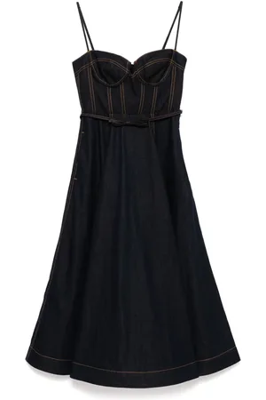 ZIMMERMANN Robe corset à empiècement en jean