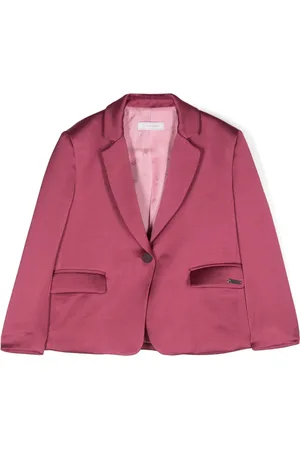 MONNALISA Blazer en satin à simple boutonnage