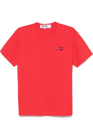 Comme des Garçons T-shirt en coton à patch cœur