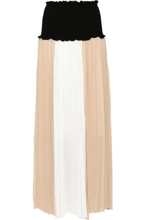Twin-Set Robe plissée colour block à coupe mi-longue
