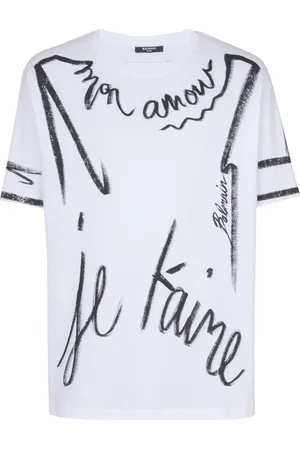 Balmain T-shirt à slogan imprimé