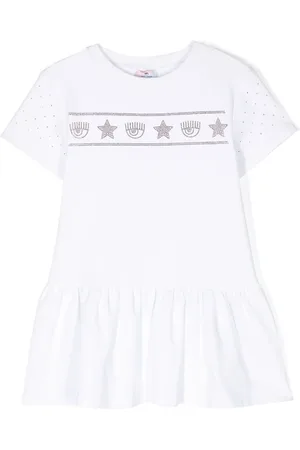 Chiara Ferragni Robe à logo strassé