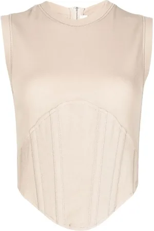 DION LEE Débardeur nervuré à design corset