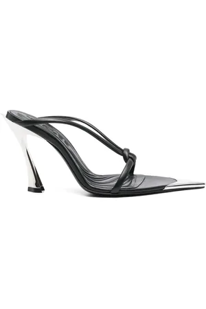 MUGLER Mules en cuir nappa 105 mm