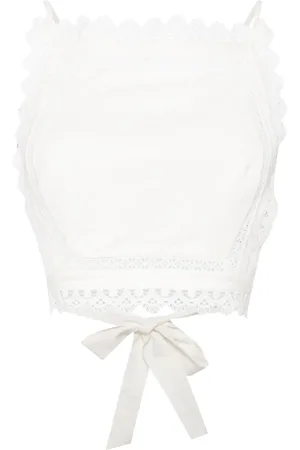Reformation Haut crop Meadow en dentelle